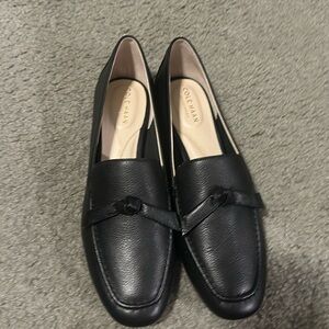 Black flats, non slip safety shoes
